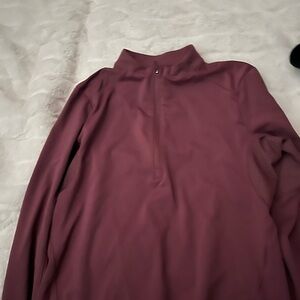 Burgundy Quarter-Zip Pullover